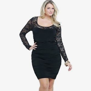 Torrid Lace Ruched Dress
